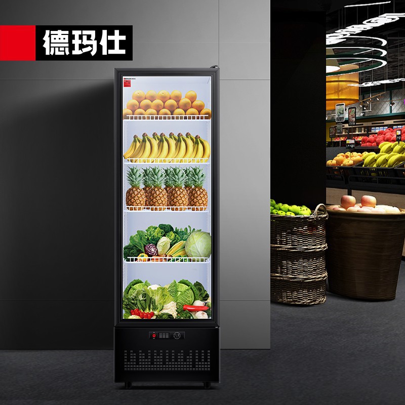 德玛仕（DEMASHI）冷藏展示柜 立式商用冰柜 水果蔬菜保鲜冰箱陈列柜230升 LG-300ZH1