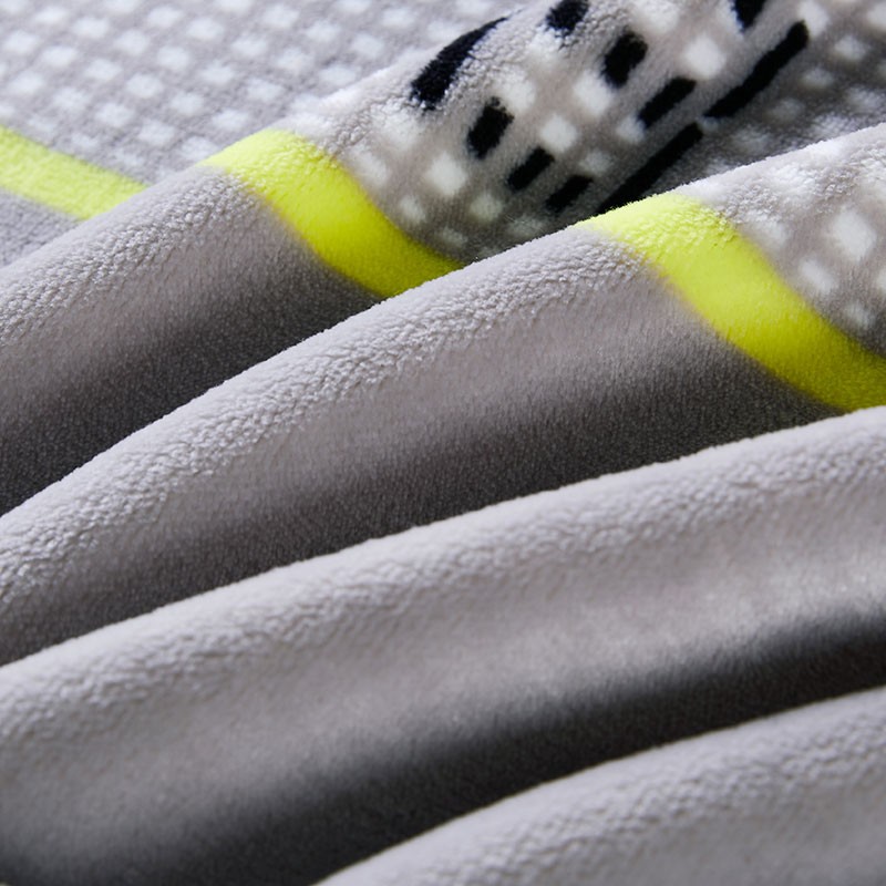 HUGO BOSS LOGO 格纹毯（灰）140×190cm，HBMT-015L