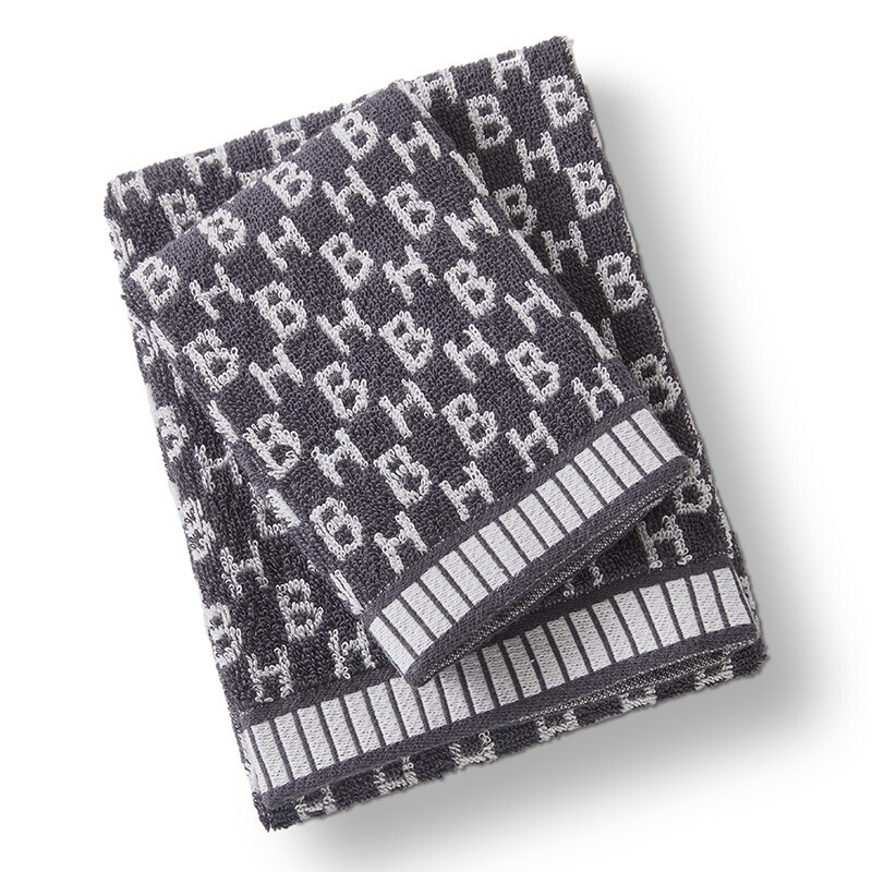 HUGO BOSS/家纺床品HB LOGO提花毛巾二件套（方巾：30×30cm+                 面巾：30×60cm，）HBMJ-001-2